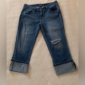 a.n.a. Capri Jeans With Cuffed Hem - Women's Size 12